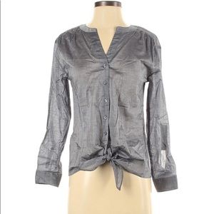 Ann Taylor Factory Petite Long Sleeve Blouse